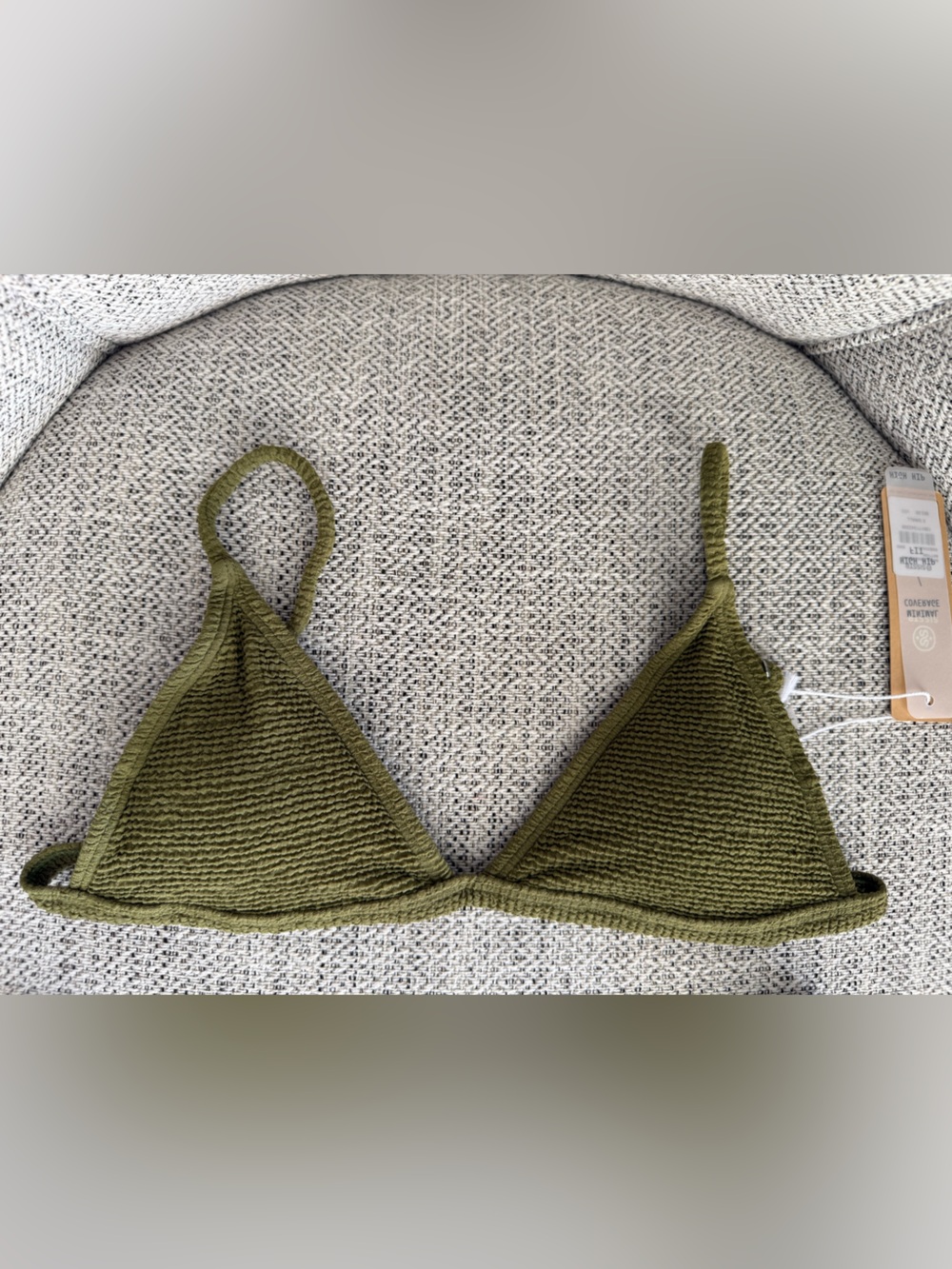 Bikini - Green Ribbed Bikini Set - Picture 5 of 13